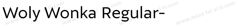 Woly Wonka Regular字体转换